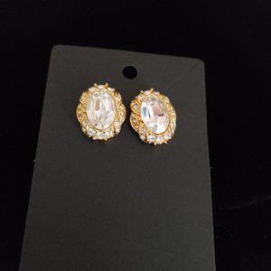 3for$12 Gold tone Rhinestone Earrings